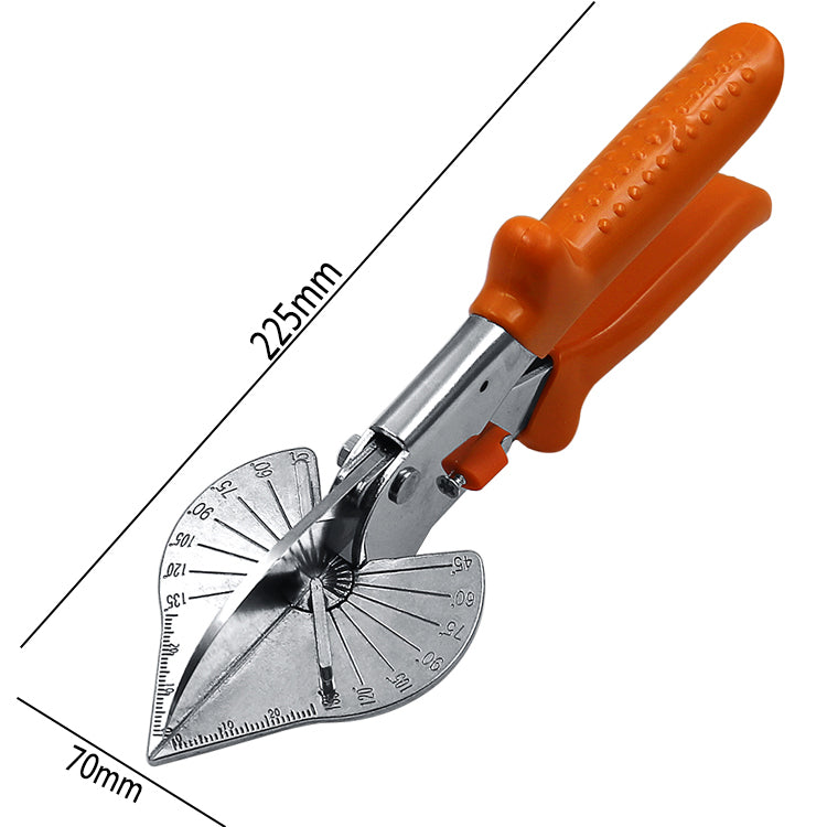 Multi Angle Miter Shears for Angular Cutting of Moulding and Trim, Adjustable at 45 To 135 Degree Angle Cutting Tool Including 3 Spare Blades