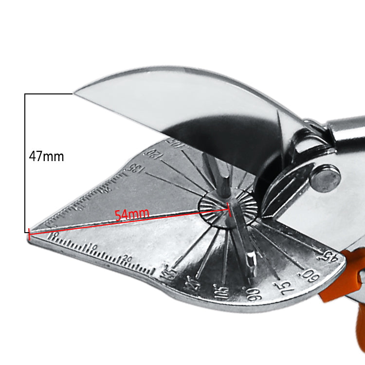 Multi Angle Miter Shears for Angular Cutting of Moulding and Trim, Adjustable at 45 To 135 Degree Angle Cutting Tool Including 3 Spare Blades