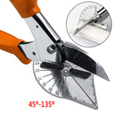 Multi Angle Miter Shears for Angular Cutting of Moulding and Trim, Adjustable at 45 To 135 Degree Angle Cutting Tool Including 3 Spare Blades