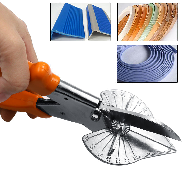 Multi Angle Miter Shears for Angular Cutting of Moulding and Trim, Adjustable at 45 To 135 Degree Angle Cutting Tool Including 3 Spare Blades