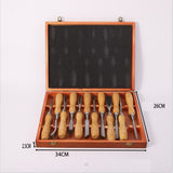 12-Pieces Woodworking Wood Chisel Set with Wooden Box Razor Sharp CR-V 60 Steel Blades