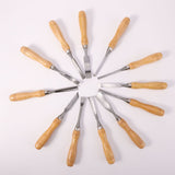 12-Pieces Woodworking Wood Chisel Set with Wooden Box Razor Sharp CR-V 60 Steel Blades