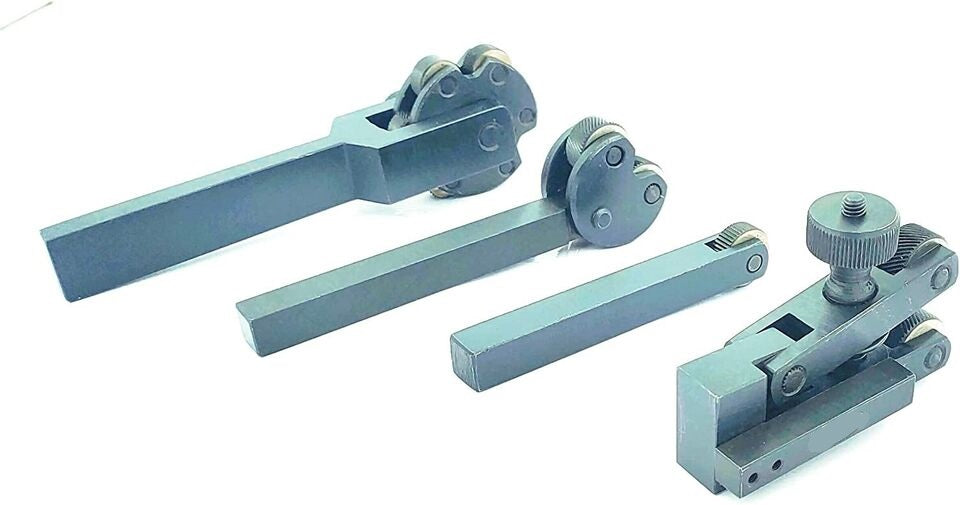 Lathe knurling tool holder kit for precision metalworking