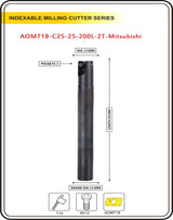 Indexable Insert Endmill 25MM II 2 Pocket II 10 Pcs AOMT184808 Carbide Inserts Free