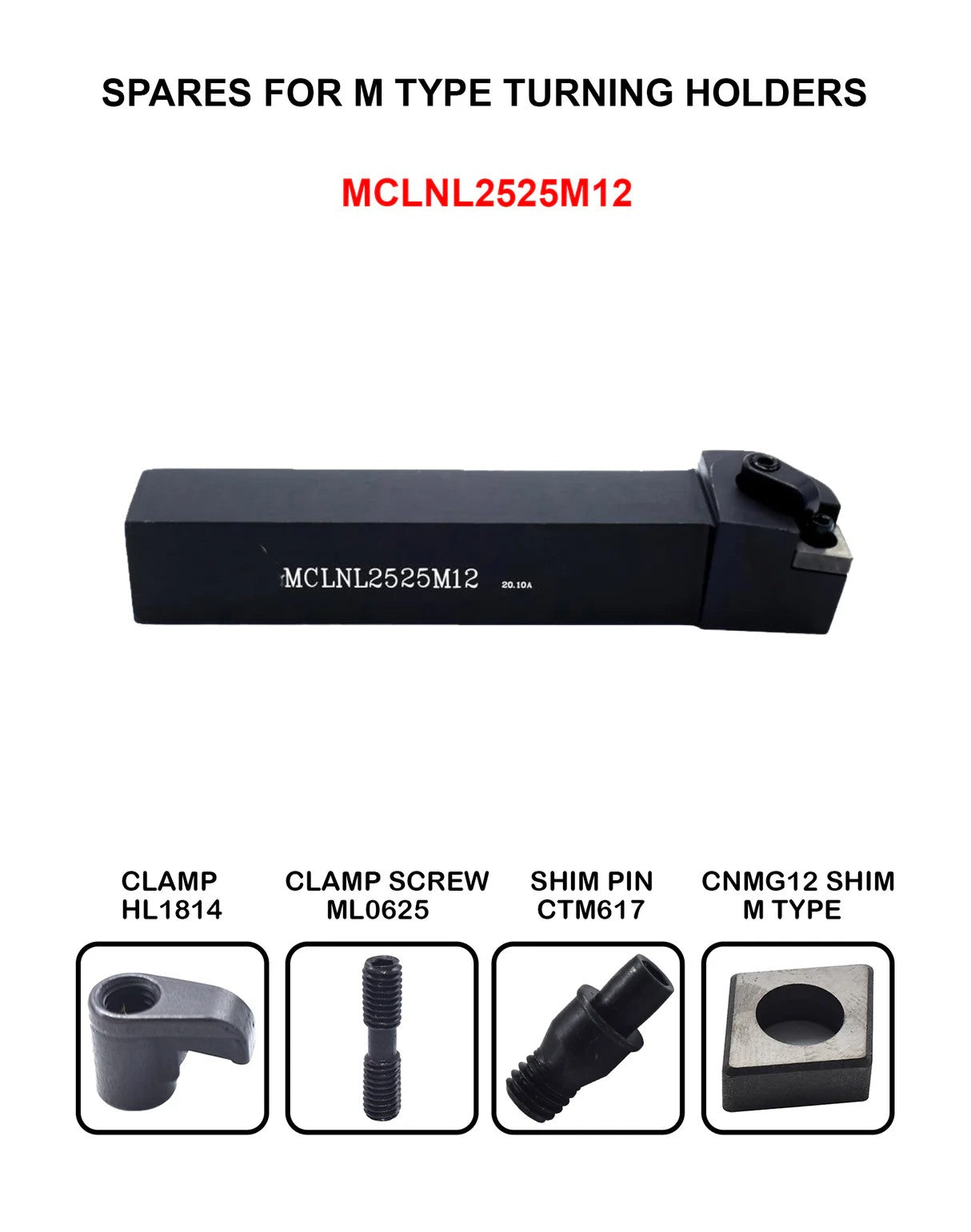 DNMG1506 Turning Holder MDJNR/MDJNL 2020 & 2525 Shank – Left & Right Hand (M15)
