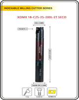 Indexable Insert Endmill 200 Length II 10 Pcs XOMX1804 Carbide Inserts Free
