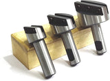Fly Cutting Tool Set of 3 Pcs with HSS Tool Bit- 1/2" Inch Shank (Head Diameter 3/4", 1-1/8" & 1-1/2" Inches)  With Wooden Stand