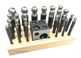 Precision Quality Steel Dapping Block Doming Die Punch Set of 24 Pcs Jewelry Making,Shaping Machine Tools