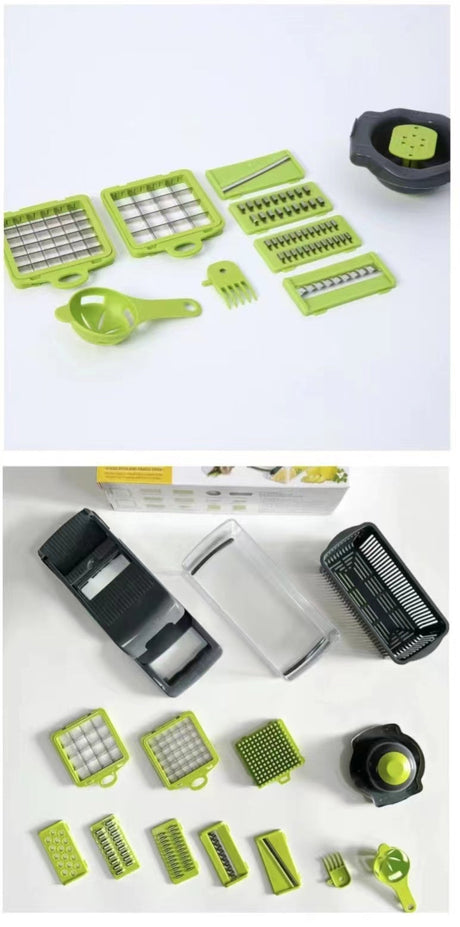 16 In 1 Handheld Manual Kitchen Multifunctional Potato Veggie Grater Mandoline Slicer Chopper
