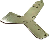 Stainless Steel Universal Grinding Gauge 55, 60, 90, & 120 Degrees Angle Tool