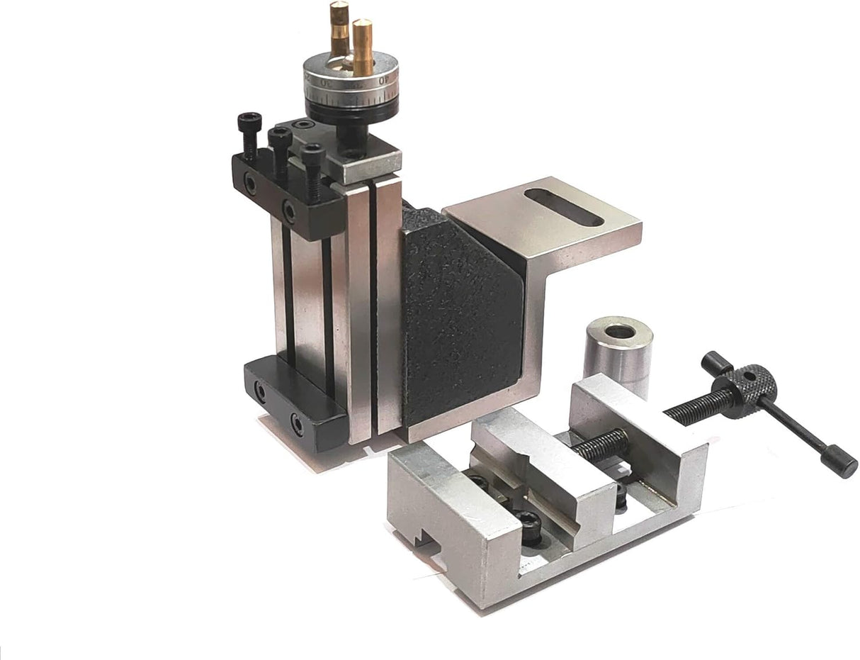 Mini Vertical Slide (90 x 50 mm) with 2"/ 50 mm Steel Vice-Instant Milling-on Small Bench Lathes