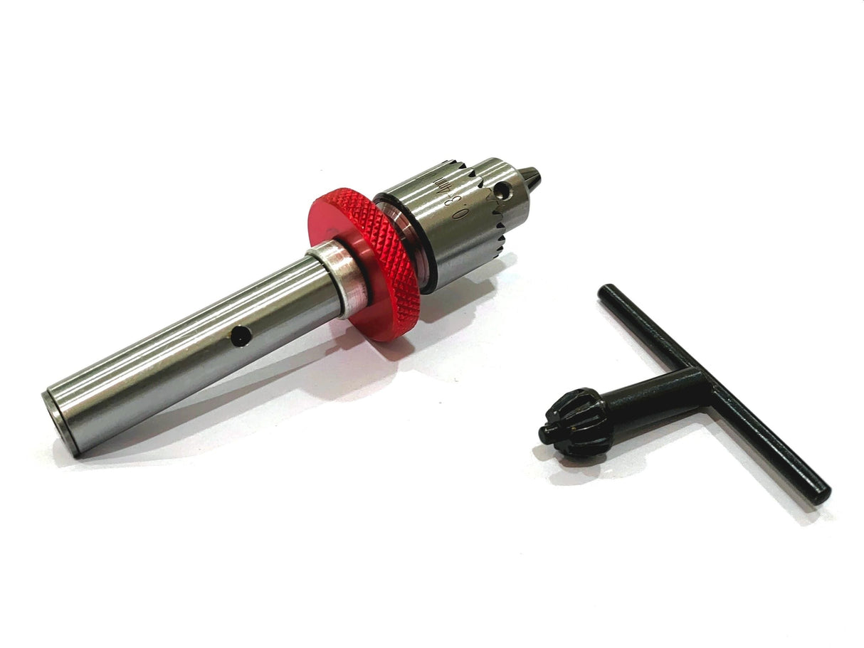 Buyohlic Micro Fine Drill Adaptor Miniature Quill 1/2" Shank-JT0 Taper to mount Drill Chuck