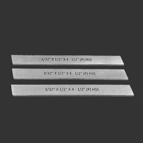 HSS Blades 3/32" x 1/2" x 4-1/2" Lathe Parting & Cut-Off Tool Holder Blades