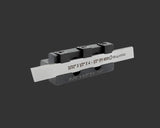 Lathe cut off tool holder with adjustable blade