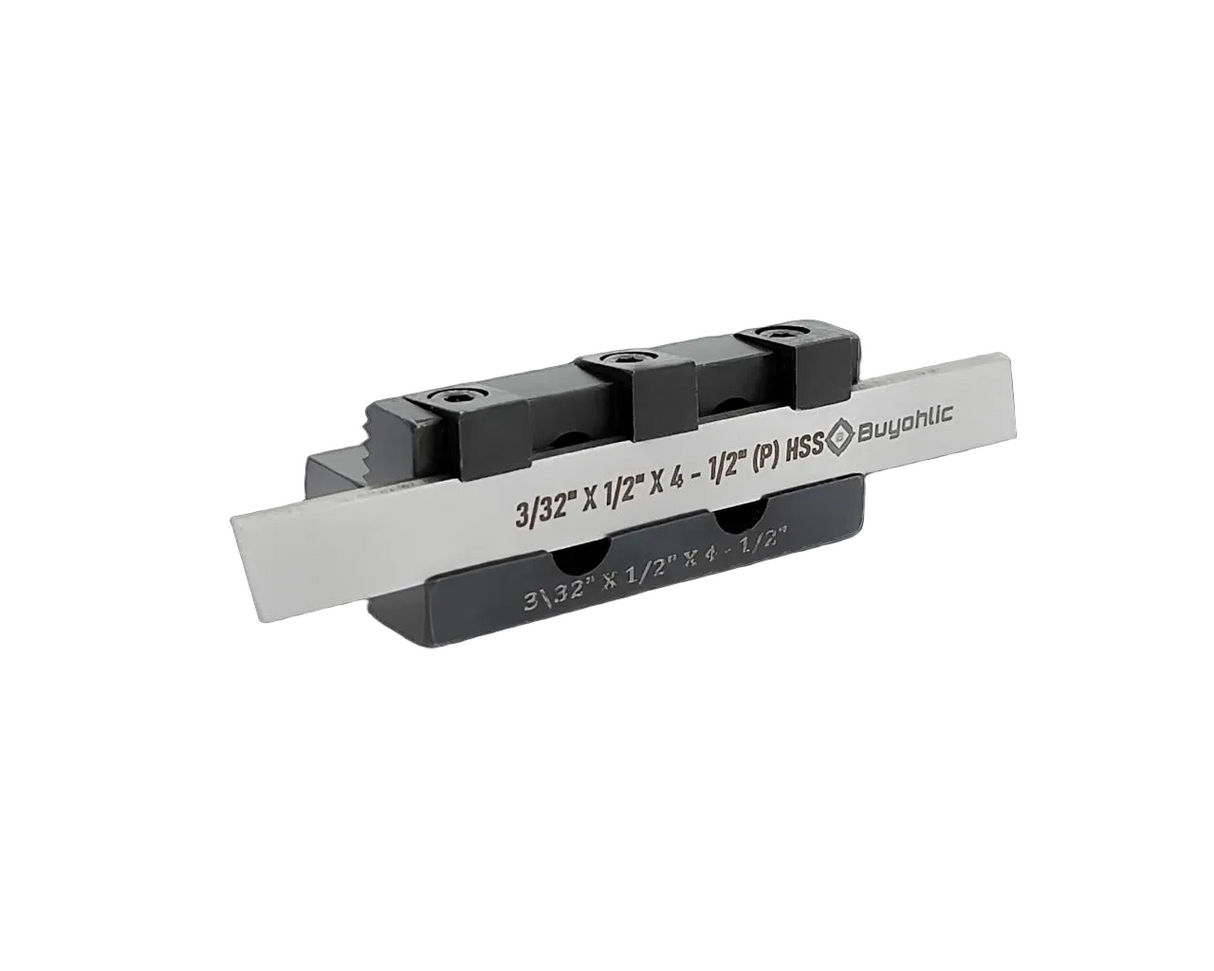 Adjustable T-Parting & Cut Off Tool Holder with Blade for Lathe Machine