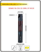 Indexable Insert Endmill 200 Length II 10 Pcs XOMX1804 Carbide Inserts Free
