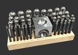 Precision Steel Dapping Block Doming Die Punch Jumbo Set of 37 Pcs- Jewelry Making,Shaping