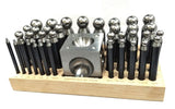 Precision Steel Dapping Block Doming Die Punch Jumbo Set of 37 Pcs- Jewelry Making,Shaping