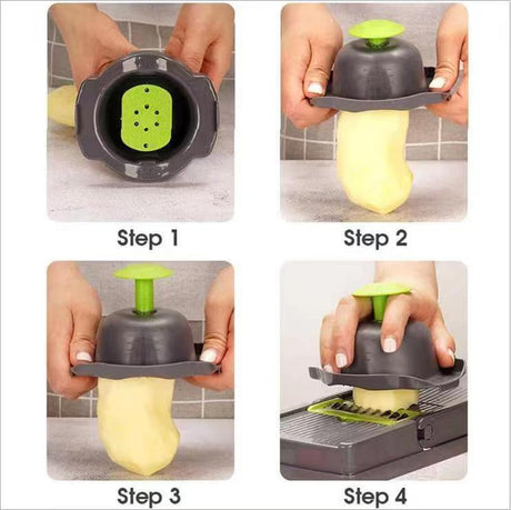 16 In 1 Handheld Manual Kitchen Multifunctional Potato Veggie Grater Mandoline Slicer Chopper