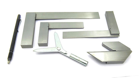 New Starter Engineer Kit (Try Squares, Center Squares, Carbide Scriber Pen, & Y Center Finder) Supplied With Plastic Case