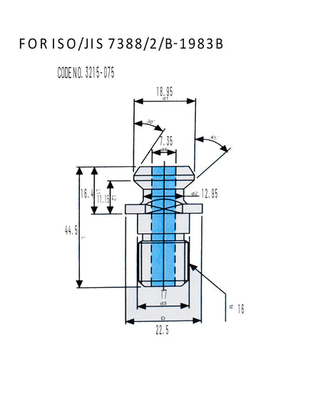 JIS 7388 Type B Pull Stud – Special Size | SK Tool Holder | CNC Machine