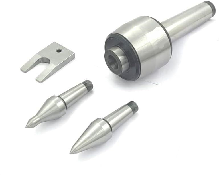 CNC Long Spindle Live Revolving Center MT4 with Interchangeable Tips Under 10 Microns Runout Lathe Turning