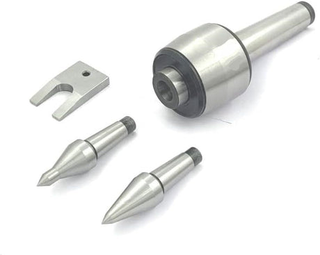 CNC Long Spindle Live Revolving Center MT4 with Interchangeable Tips Under 10 Microns Runout Lathe Turning