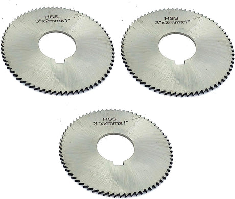 Pack of 3 Pcs Slitting Saw Cutting HSS M2 Blades- Keyway Hole