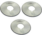 Pack of 3 Pcs Slitting Saw Cutting HSS M2 Blades- Keyway Hole