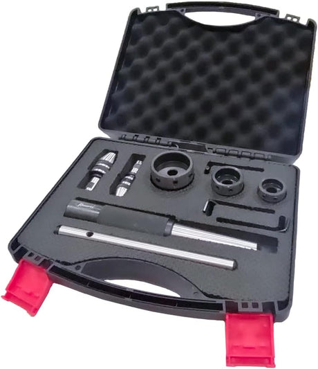Tapping, reaming and threading die holder set for lathe tailstock with Plastic Box