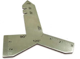 Stainless Steel Universal Grinding Gauge 55, 60, 90, & 120 Degrees Angle Tool