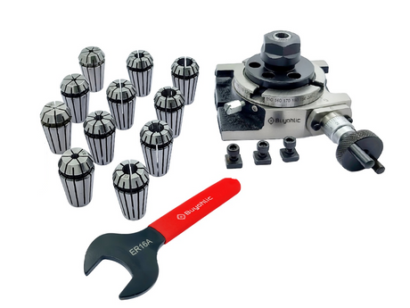 3" Inch I 80mm 4 slot Rotary Indexing table with ER Adopter & Spanner