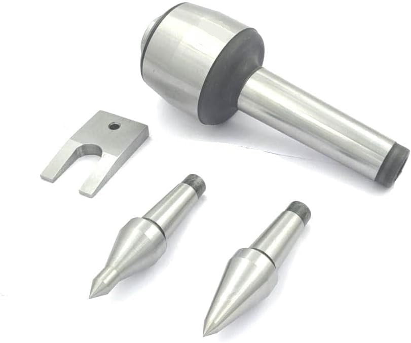 CNC Long Spindle Live Revolving Center MT4 with Interchangeable Tips Under 10 Microns Runout Lathe Turning