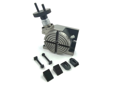 Horizontal Vertical 4" Inch II 100 mm Rotary Milling Indexing Table with M6 Clamp Kit