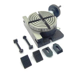 Horizontal Vertical 4" Inch II 100 mm Rotary Milling Indexing Table with M6 Clamp Kit