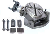 Horizontal Vertical 4" Inch II 100 mm Rotary Milling Indexing Table with M6 Clamp Kit