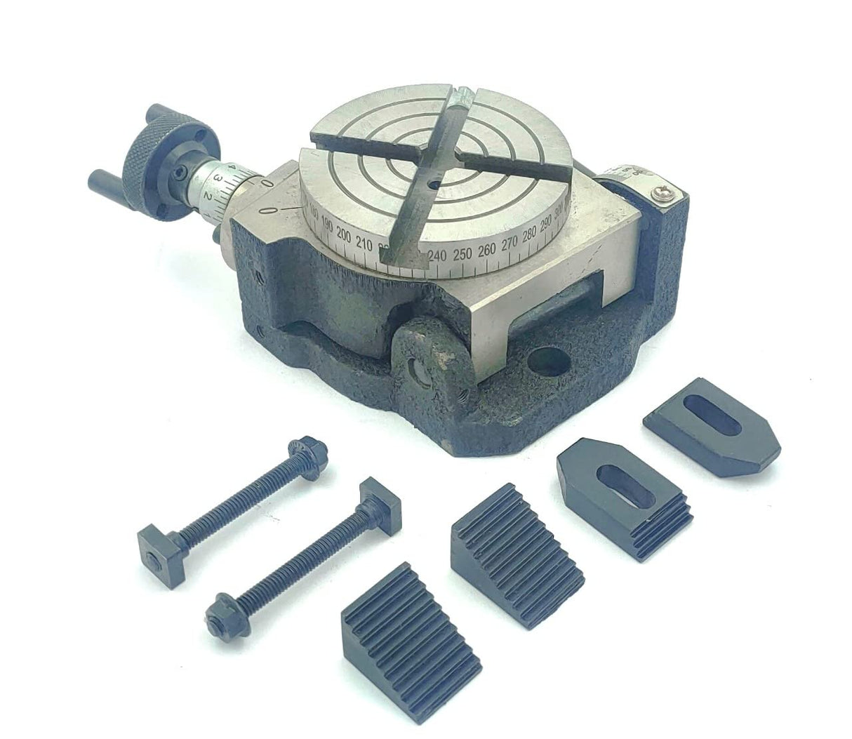 Horizontal Vertical 4" Inch II 100 mm Rotary Milling Indexing Table with M6 Clamp Kit