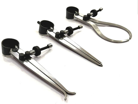 Set of 3 Pieces Spring Caliper Set - Inside, Outside & Divider Measuring Tool