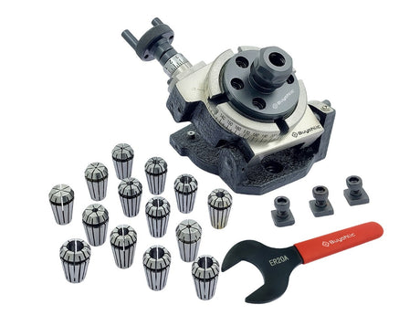 3" Inch I 80mm Tilting 4 slot Rotary Indexing table with ER Adopter & Spanner