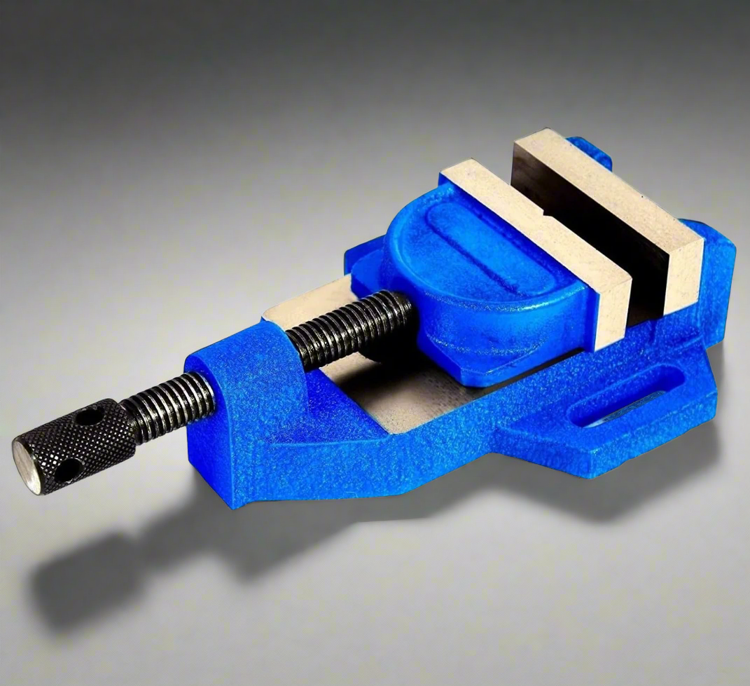 Caste Iron Drill Press Vise Vice Tilting Jaw- Steel Hardened Jaws