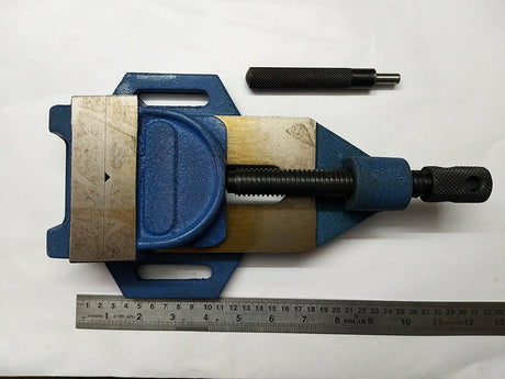 Caste Iron Drill Press Vise Vice Tilting Jaw- Steel Hardened Jaws