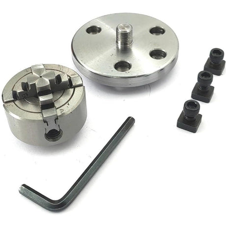 Small Chucks for 3" I 80 mm & 4" Inch I 100 mm Rotary tables with Steel Back Plates and Mini Lathes