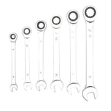 Buyohlic 7 pcs Ratchet Wrenches Set Metric 8 to 19mm Standard Spanners Combination Wrench Set