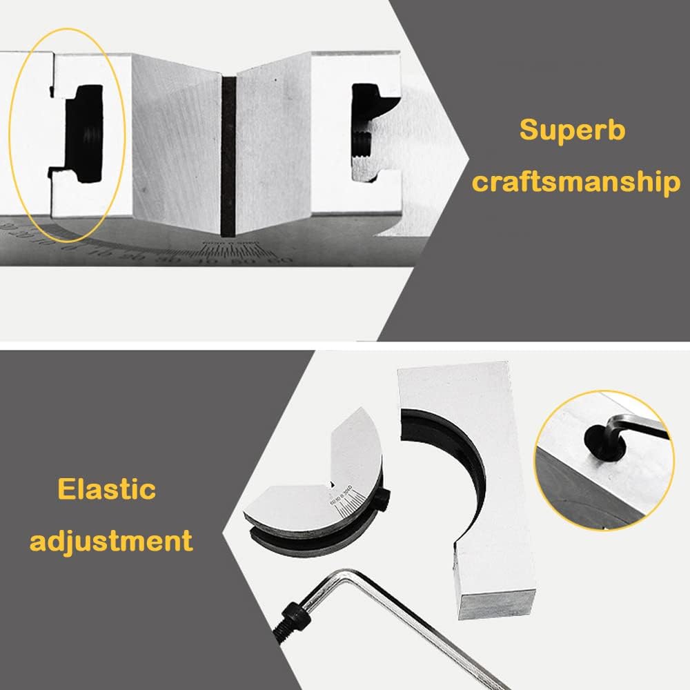 Adjustable Angle Block - 95 x 45 x 48 MM Multifunctional V Block Milling 0-60° for Milling Machine Planer