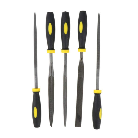 6-Pieces Needle File Set Hand Metal Files Flat Warding, Square, Triangular, Round, and Half-Round File.