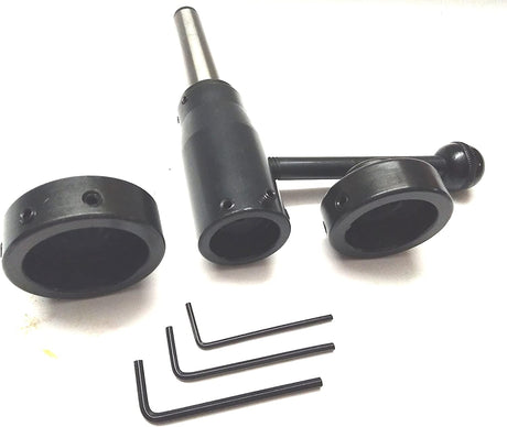 Side view showing installed lathe die holder tool assembly