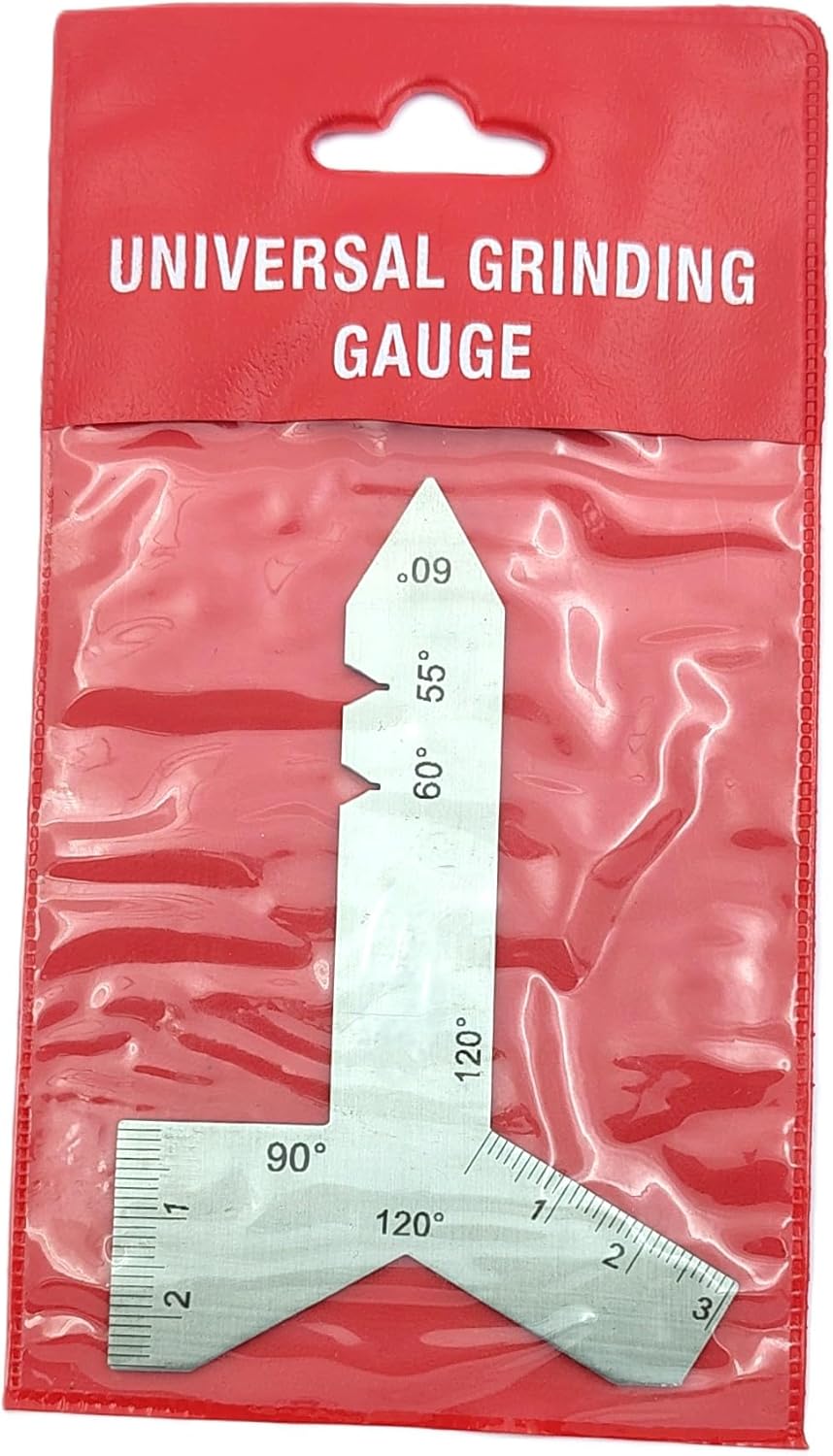 Stainless Steel Universal Grinding Gauge 55, 60, 90, & 120 Degrees Angle Tool