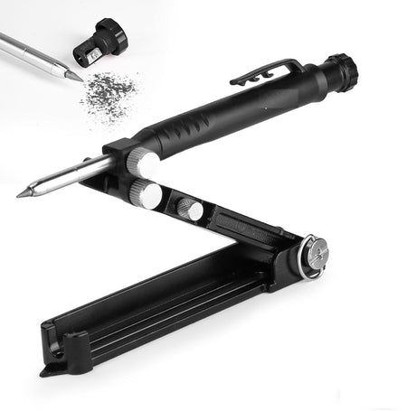 Aluminum Alloy Scribe Tool with Deep Hole Pencil, Construction Pencil Multi-function Scribing Tool- Construction Pencil