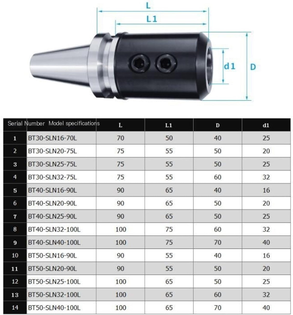 VMC Machine's Precision BT40 Side Lock Adaptor For Cylindrical Shank I Balanced @ 15000 RPM