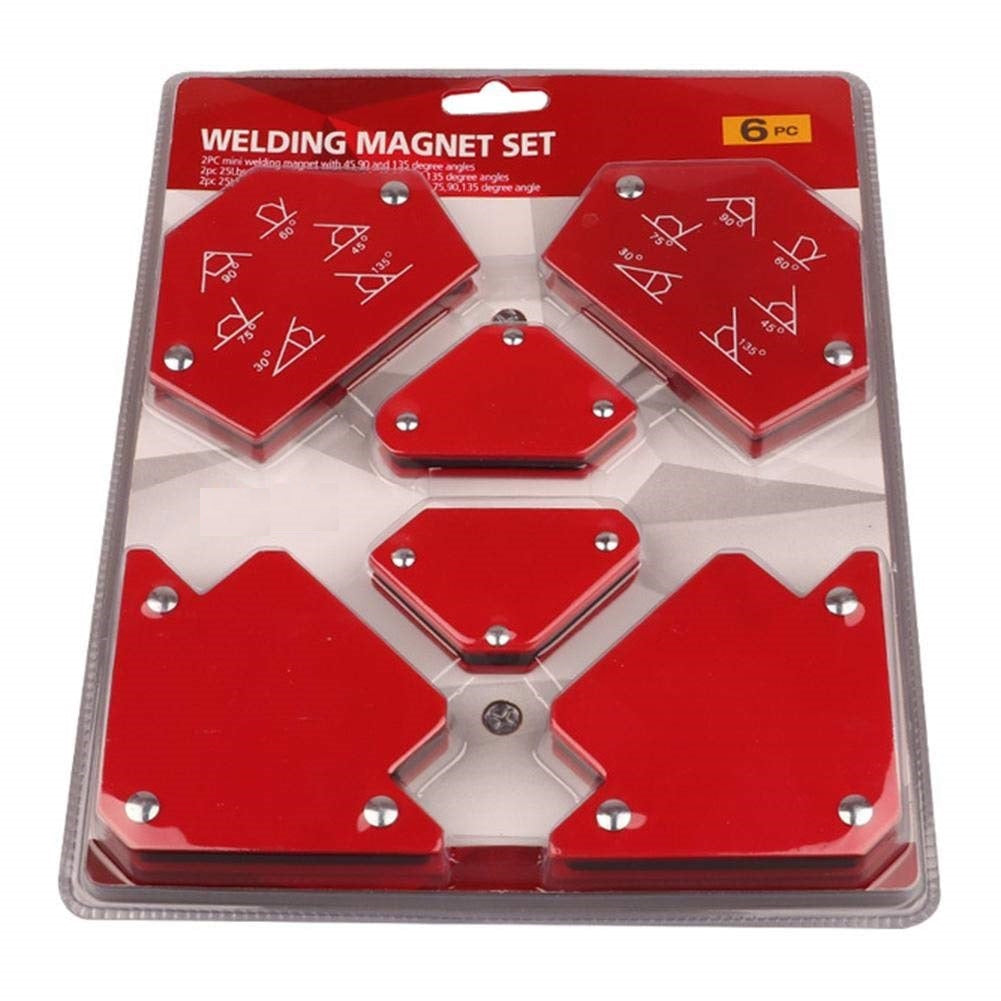 6pc Multi Angle Magnetic Welding Holder Clamps Set 2x3 Inch Arrow, 2x Triangle, 2x Mini,Welding tools